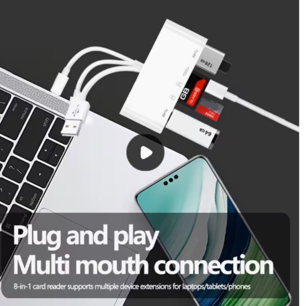 8-in-1 Multi-Device Memory Card Reader - Picture 6 of 6